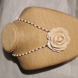 Vintage rose necklace
